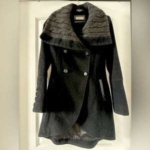 Mackage Wool Cashmere Leather Pea Coat
